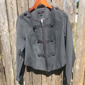 NWT Torrid Gray Cropped Jacket/ Blazer Sz L